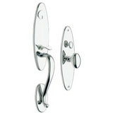 Baldwin 6573260ENTR polished chrome 6573.entr springfield single cylinder mortise handleset trim set