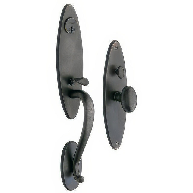 Baldwin 6573402ENTR distressed oil rubbed bronze 6573.entr springfield single cylinder mortise handleset trim set