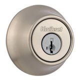 Kwikset 660-15AV1 single cylinder deadbolt in polished brass, additional view