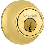 Kwikset 660-3S.DS polished brass single cylinder deadbolt