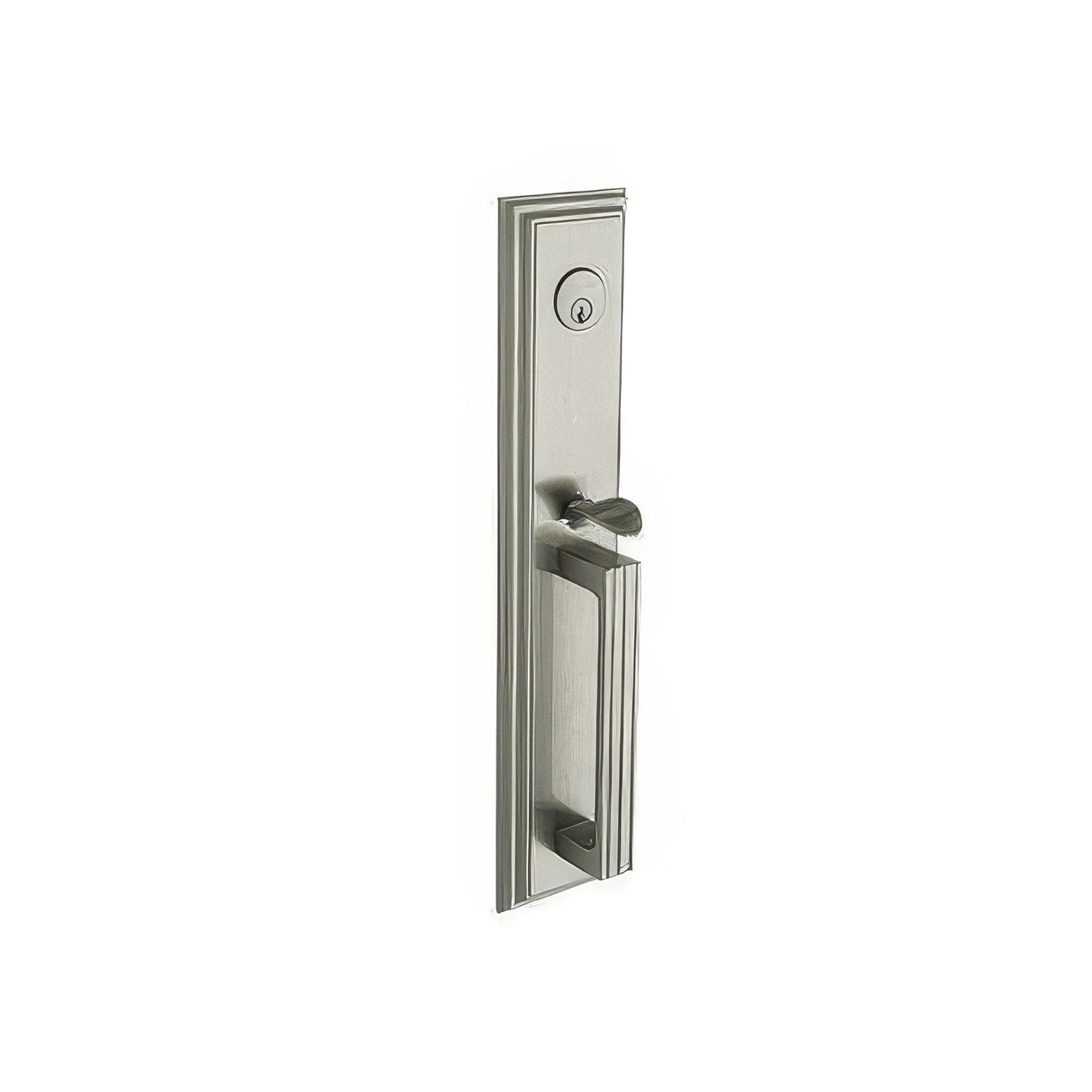 Baldwin 6605056 lifetime satin nickel handleset trim pack