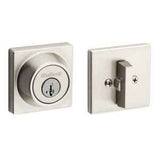 Kwikset 660SQT Single Cylinder Square Deadbolt SmartKey in Satin Nickel