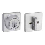 Kwikset 660SQT Single Cylinder Square Deadbolt SmartKey in Satin Chrome