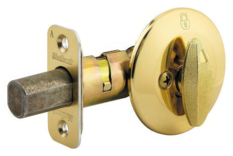 Kwikset 663-3V1 polished brass one sided deadbolt