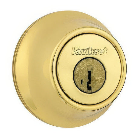 Kwikset 665-3.DS polished brass double cylinder deadbolt