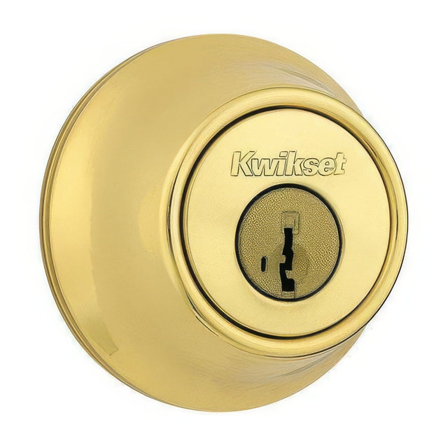 Kwikset 665-3.DS polished brass double cylinder deadbolt