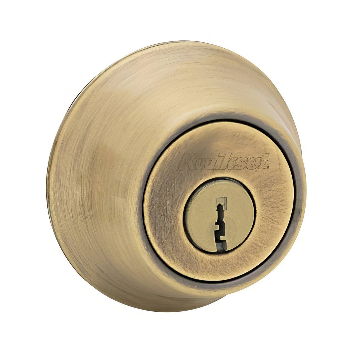 Kwikset 665-5.DS antique brass double cylinder deadbolt