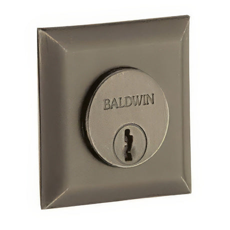 Baldwin 6737050 satin brass and black lock cylinder collar