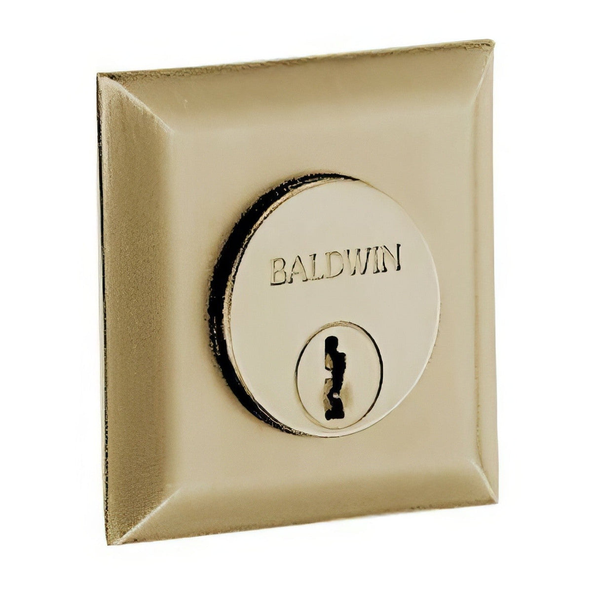 Baldwin 6737060 satin brass and brown lock cylinder collar