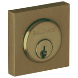 Baldwin 6743050 satin brass and black lock cylinder collar