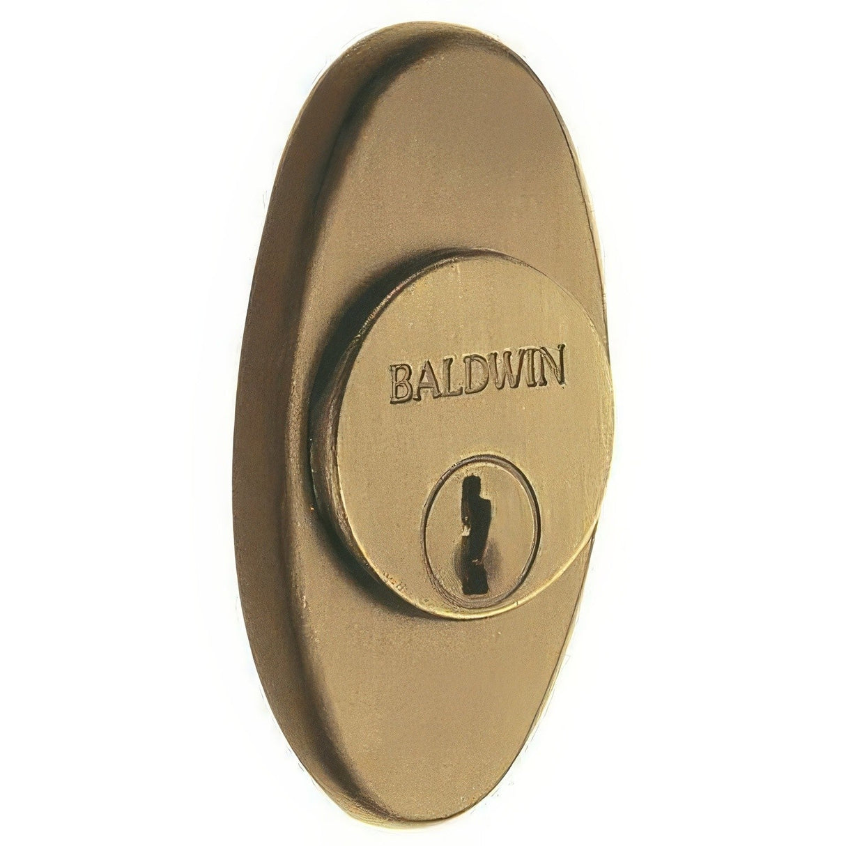 Baldwin 6754060 satin brass and brown lock cylinder collar