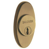 Baldwin 6754060 satin brass and brown lock cylinder collar