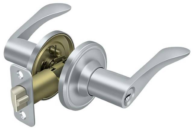 Deltana 6861 keyed entry door lever