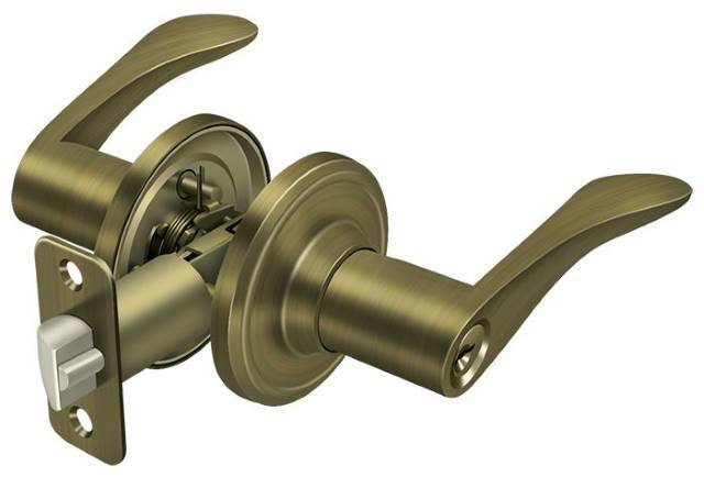 Deltana 6861 keyed entry door lever