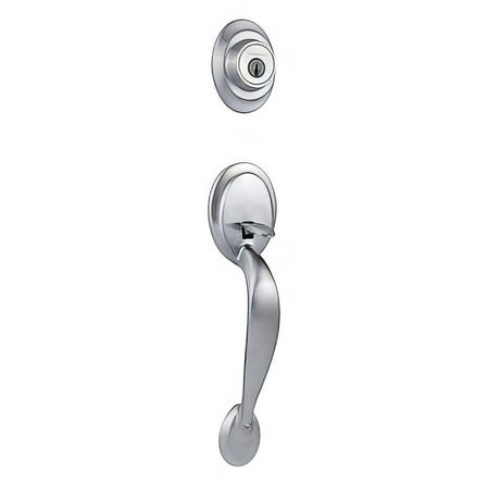 Kwikset 687DALIP-26D Dakota single cylinder handleset in satin chrome, additional view