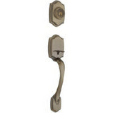 Kwikset 689BWLIP-5 antique brass double cylinder handleset