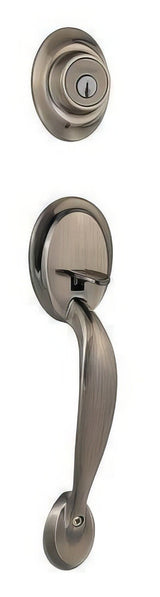 Kwikset 689DALIP-15AS antique nickel double cylinder handleset