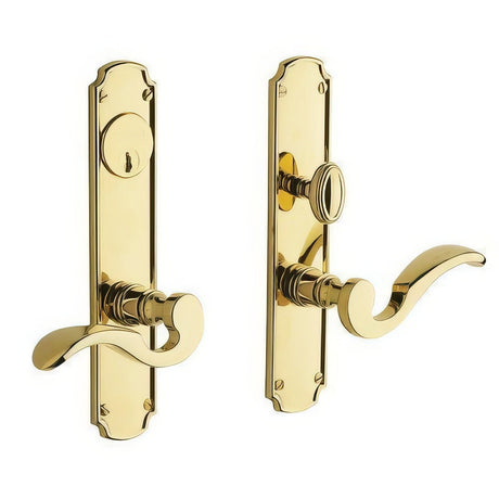 Baldwin 6942003FD lifetime polished brass handleset trim pack