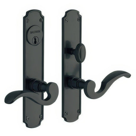 Baldwin 6942102ENTR oil rubbed bronze 6942.entr bismark single cylinder mortise handleset trim set
