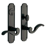 Baldwin 6942190ENTR satin black 6942.entr bismark single cylinder mortise handleset trim set