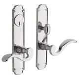 Baldwin 6942260ENTR polished chrome 6942.entr bismark single cylinder mortise handleset trim set