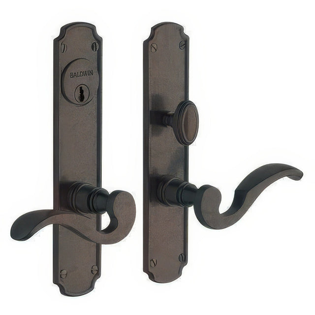 Baldwin 6942402FD distressed oil rubbed bronze handleset trim pack