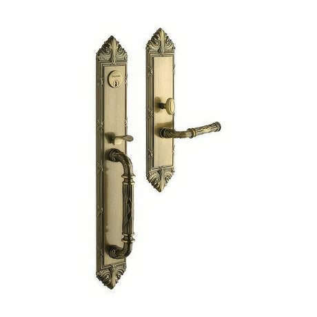 Baldwin 6952050RDBL satin brass and black keyed entry