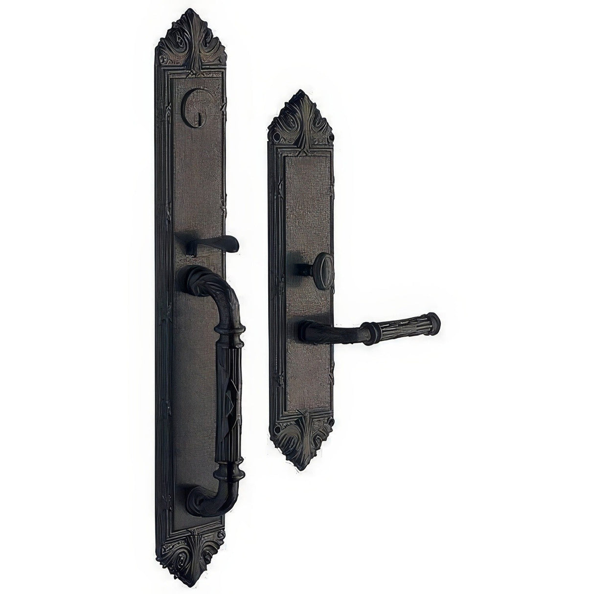 Baldwin 6952402LFD distressed oil rubbed bronze dummy set