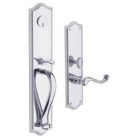 Baldwin 6963260LFD polished chrome handleset trim pack