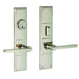 Baldwin 6973055ENTR lifetime polished nickel 6973.entr houston single cylinder mortise handleset trim set