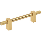 Jeffrey Alexander 698-96BG brushed gold cabinet drawer pull