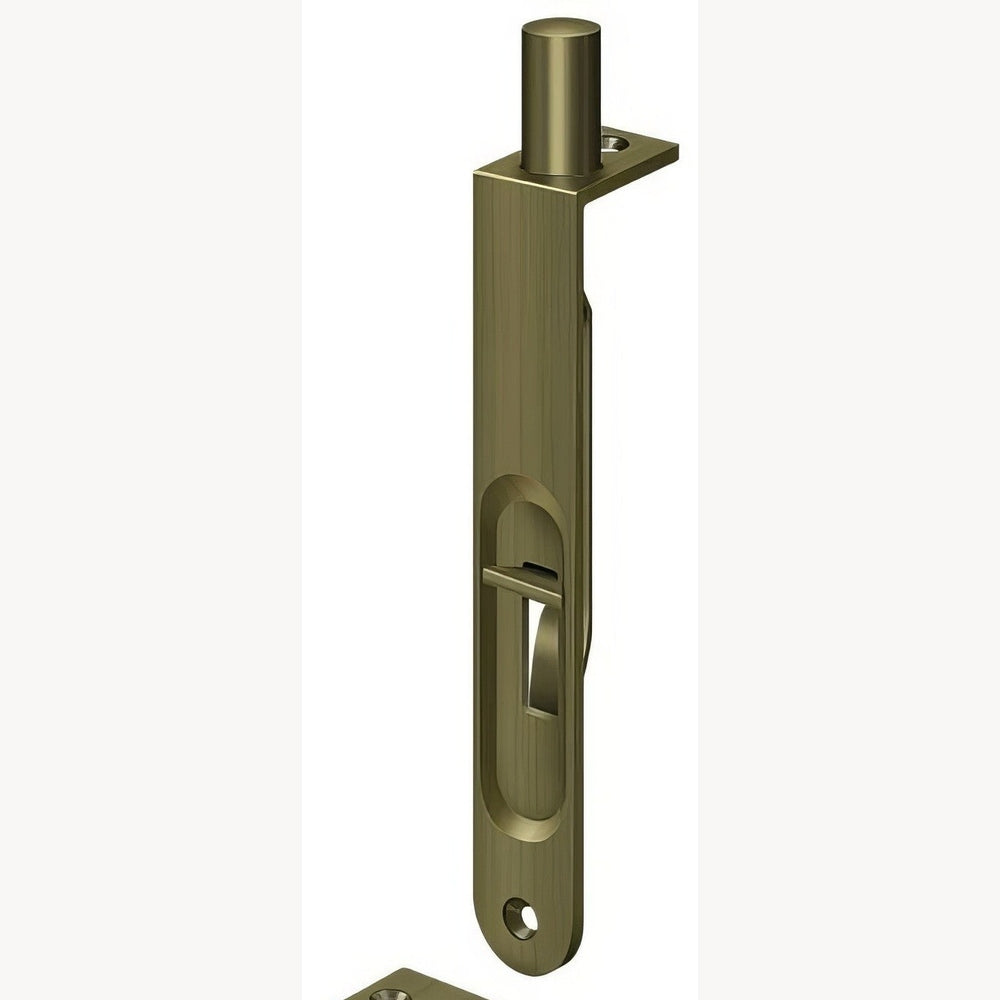 Deltana 6FBR5 antique brass flush bolt
