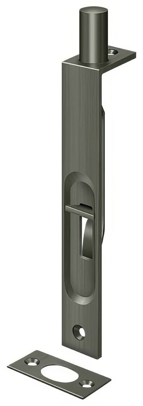 Deltana 6FBS15A antique nickel flush bolt