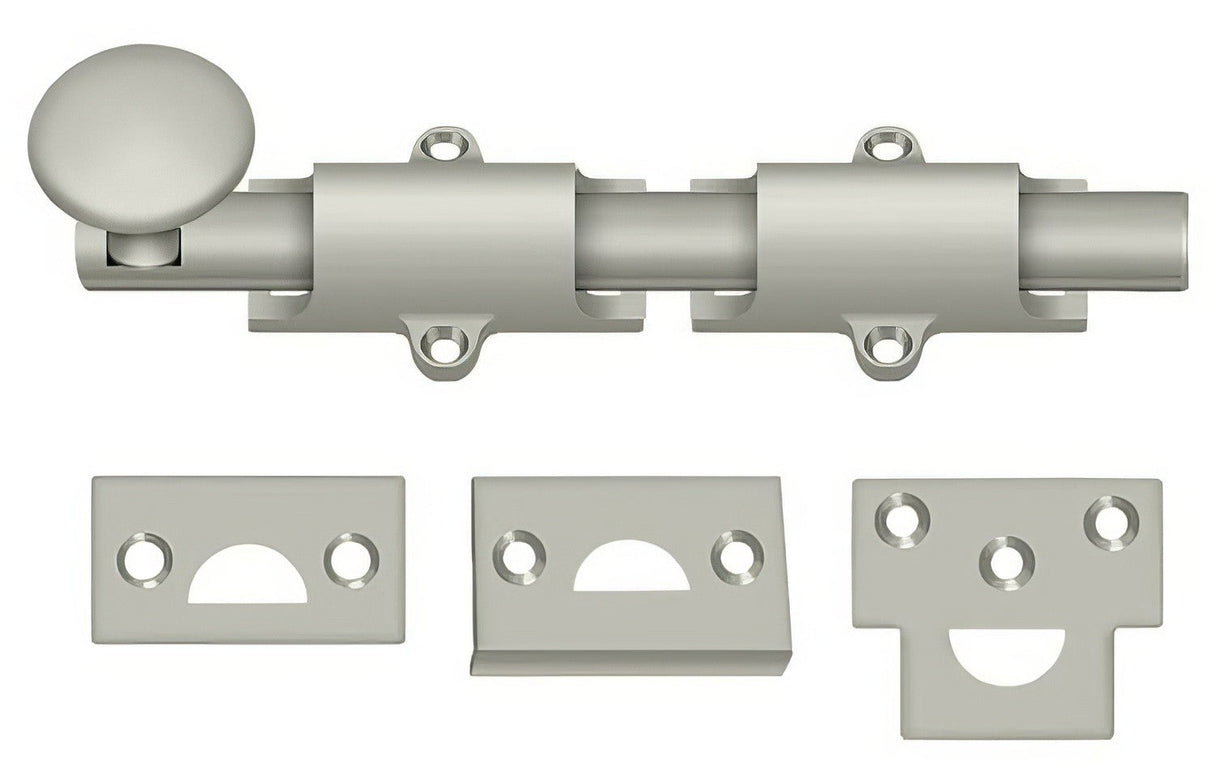 Deltana 6SB15 satin nickel surface bolt