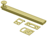 Deltana 6SBCS3 polished brass surface bolt