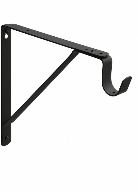 Better Home Products 703BLK black steel closet rod bracket