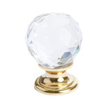 Berenson 7041-907-C gold with transparent round cabinet knob
