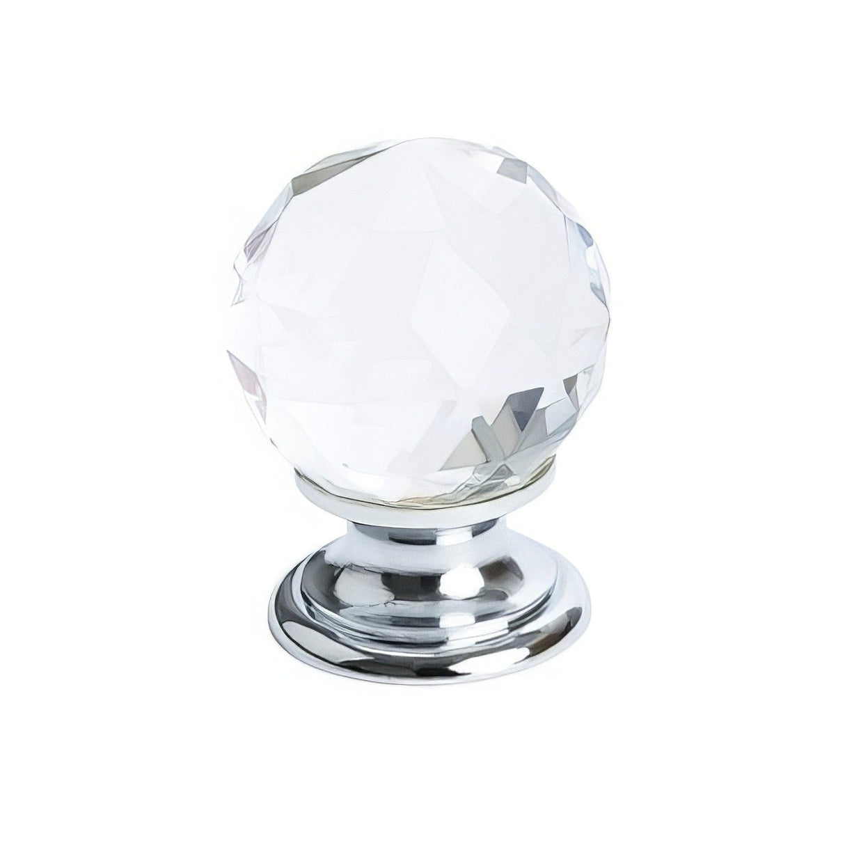 Berenson 7042-926-C polished chrome with transparent round cabinet knob