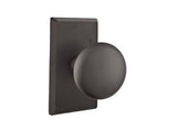 Emtek Knob Dummy Pair with Style # 3 Rose for 1-3/8" to 2" Door - Reversible in Flat Black Bronze