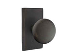 Emtek Knob Dummy Pair with Style # 3 Rose for 1-3/8" to 2" Door - Reversible in Medium Bronze