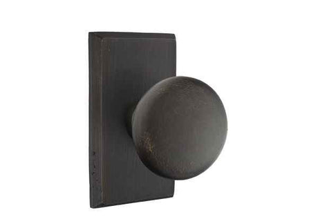 Emtek Knob Dummy Pair with Style # 3 Rose for 1-3/8" to 2" Door - Reversible in Medium Bronze