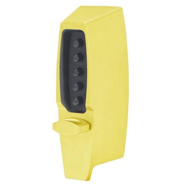 Kaba Simplex 710803 bright brass mechanical pushbutton lock