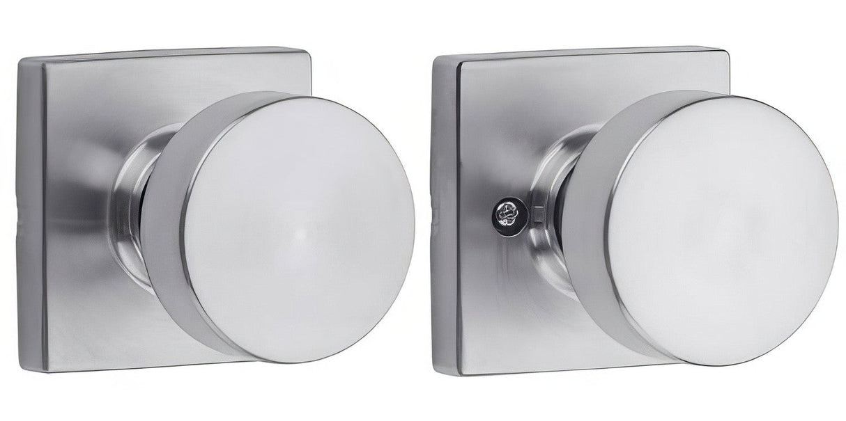 Kwikset 720PSKSQT-26D Pismo passage door knob in satin chrome, additional view