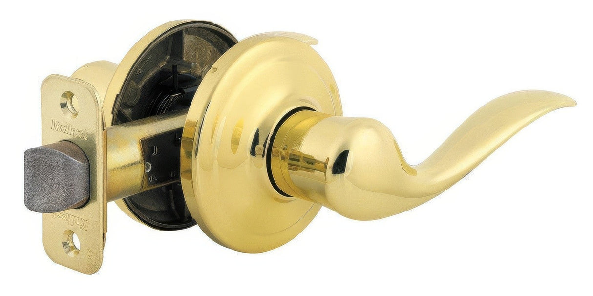 Kwikset 720TNL-3 polished brass passage door lever