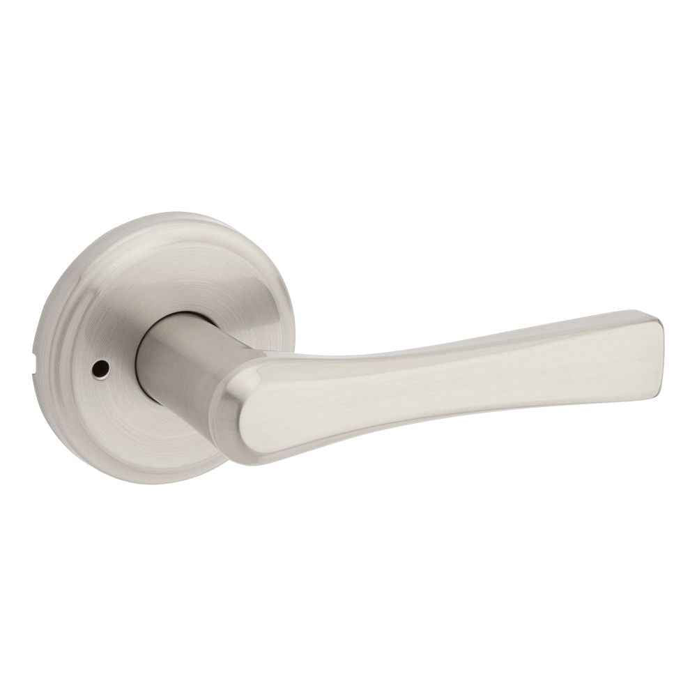 Kwikset 730KAL Katella Lever Privacy Door Lock in Satin Nickel