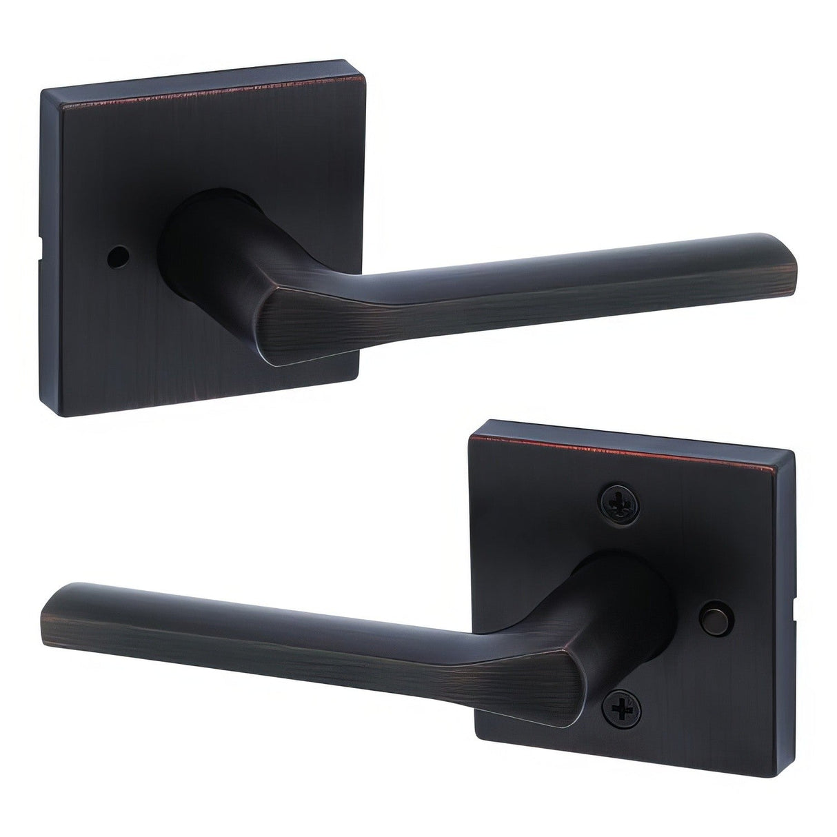 Kwikset 730LSLSQT-11P venetian bronze privacy door lever
