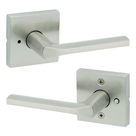 Kwikset 730LSLSQT-15 satin nickel privacy door lever