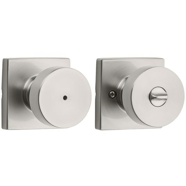 Kwikset 730PSKSQT-15 satin nickel privacy door knob