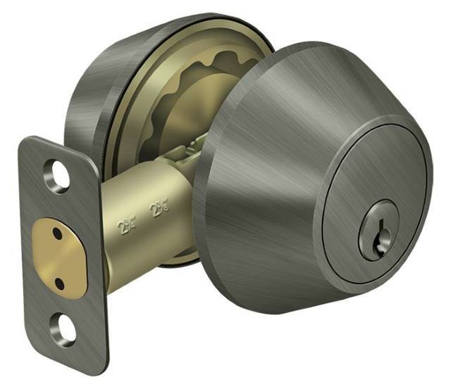 Deltana 7312KA2-15A HD Double Cylinder Deadbolt Antique Nickel