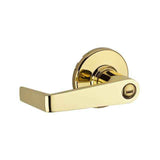Kwikset 733KNL Kingston Lever Light Commercial Privacy Door Lock in Bright Brass